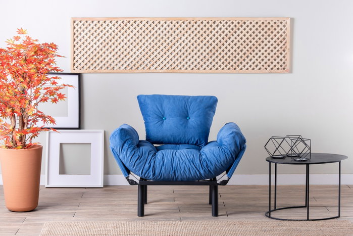 Atelier Del Sofa Nitta Single - Sillón de orejas Azul